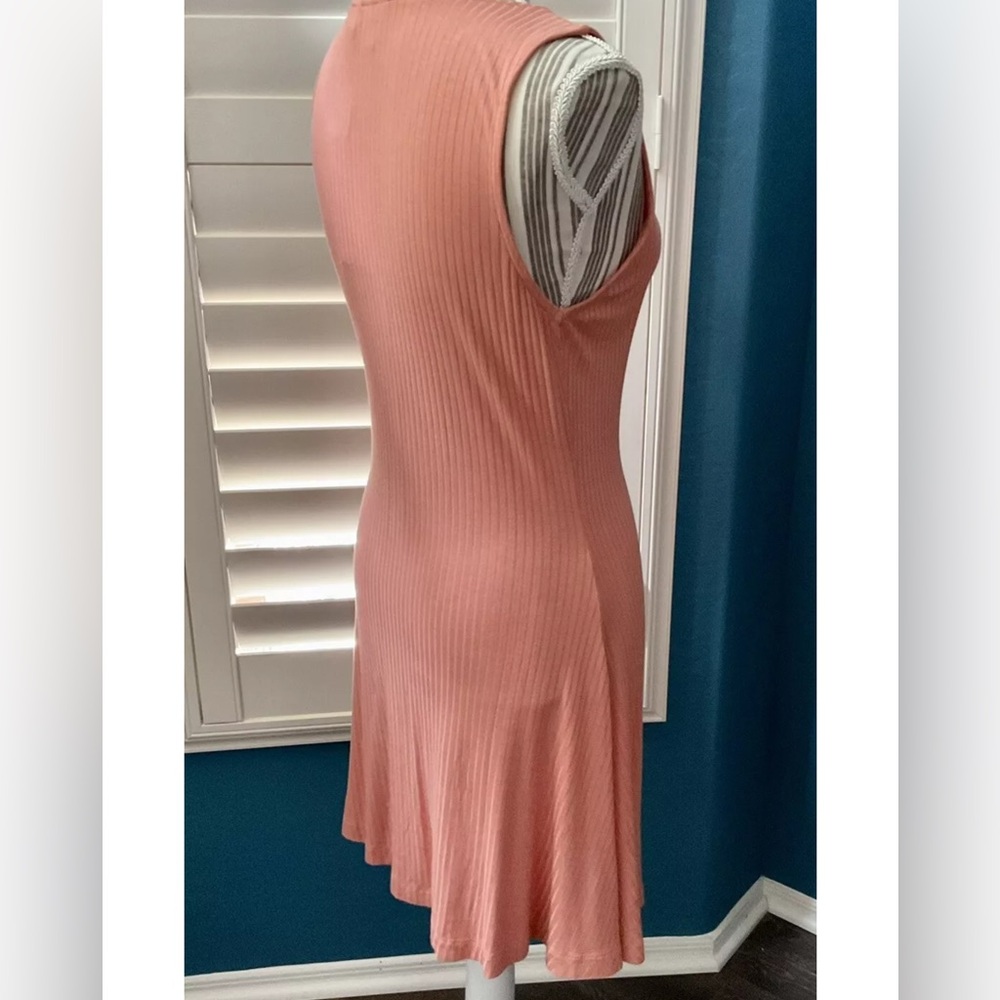 NWT Roxy Dream Do Buttoned Rib Knit Tank Dress Tawny Orange Size M Medium - Picture 9 of 11